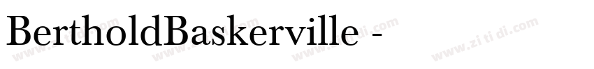 BertholdBaskerville 字体转换 BertholdBaskerville 字体转换